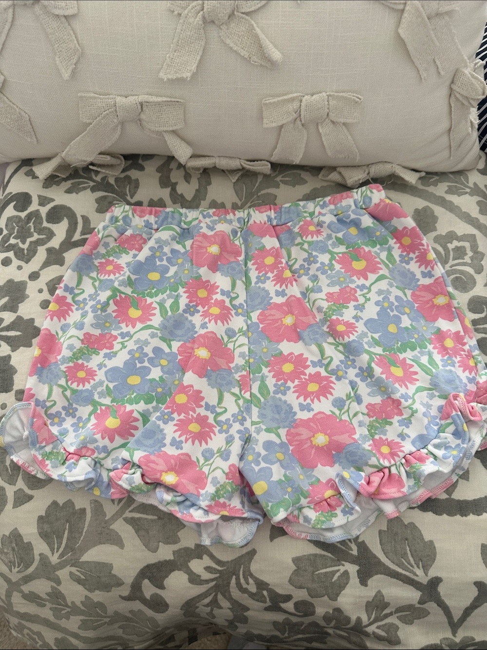 The Beaufort Bonnet Company Floral Girls' Shorts - Pink, Blue, Green, Yellow
